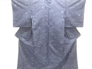 大特価品　未使用品　組紐模様織り出し手織り紬着物